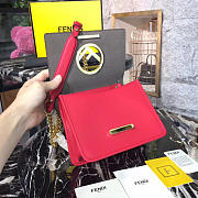 Fendi Kan I Red Leather 19cm  - 2