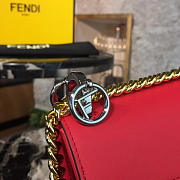 Fendi Kan I Red Leather 19cm  - 3
