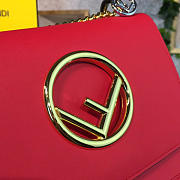 Fendi Kan I Red Leather 19cm  - 5