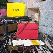 Fendi Kan I Red Leather 19cm  - 6