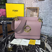 Fendi KanI F Logo Pink Leather 26cm 1997 - 1