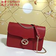 Gucci GG Flap Shoulder Bag On Chain Red BagsAll 510303 - 2