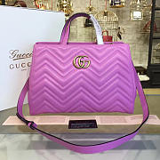 Gucci GG Marmont 35 Matelassé Purple Tote 2229 - 1