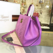 Gucci GG Marmont 35 Matelassé Purple Tote 2229 - 3