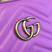 Gucci GG Marmont 35 Matelassé Purple Tote 2229 - 5