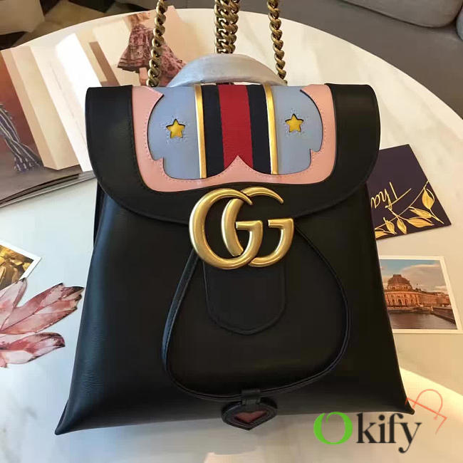 Gucci GG Marmont Backpack 29 Black 2246 - 1