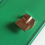 Gucci Sylvie Leather Green Bag Z2348 19cm - 4