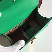 Gucci Sylvie Leather Green Bag Z2348 19cm - 3