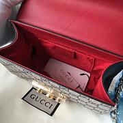 Gucci Ophidia Leather 20 Pearl Padlock studded Red 2389 - 4