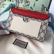 Gucci Ophidia Leather 20 Pearl Padlock studded Red 2389 - 3