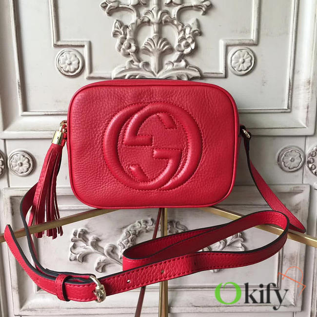 Gucci Soho Disco 21 Leather Bag Red Z2598 - 1