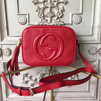 Gucci Soho Disco 21 Leather Bag Red Z2598