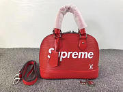 Louis Vuitton Supreme 25 domed satchelv Red M40301 3008 - 5