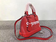 Louis Vuitton Supreme 25 domed satchelv Red M40301 3008 - 4