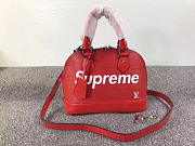 Louis Vuitton Supreme 25 domed satchelv Red M40301 3008 - 2