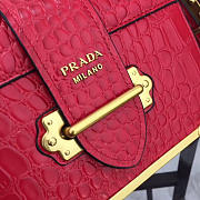 bagsAll Prada Red Crocodile and Leather Cahier 20 Shoulder Bag 1BA045 - 6
