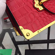 bagsAll Prada Red Crocodile and Leather Cahier 20 Shoulder Bag 1BA045 - 5