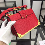 bagsAll Prada Red Crocodile and Leather Cahier 20 Shoulder Bag 1BA045 - 2