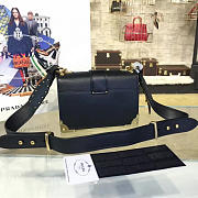 bagsAll Prada Cahier Leather Shoulder Bag Black 4270 - 4