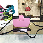 bagsAll Prada Cahier Leather 18 Shoulder Bag Meteor Pink 4276 - 4