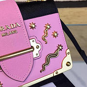 bagsAll Prada Cahier Leather 18 Shoulder Bag Meteor Pink 4276 - 5