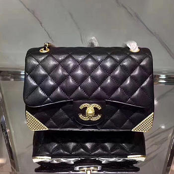 Chanel Calfskin Small Flap Bag Black A98256 20cm