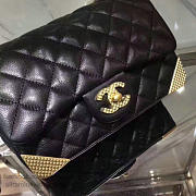 Chanel Calfskin Small Flap Bag Black A98256 20cm - 6