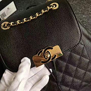 Chanel Grained Calfskin Gold-Tone Metal Backpack 25 Black BagsAll A93749 VS08053 - 6