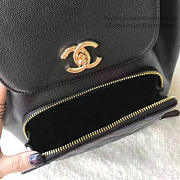 Chanel Grained Calfskin 26 Gold-Tone Metal Backpack Black A93748 VS00467 - 3