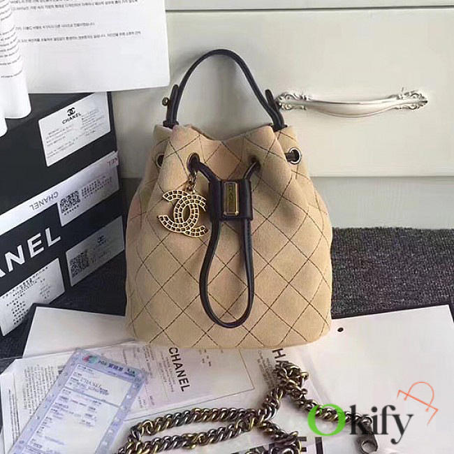 Chanel Calf Leather Mini Bucket Bag BagsAll 170304 VS05087 - 1