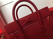 BagsAll Celine Nano Luggage Shoulder Bag In Red Smooth Calfskin - 4