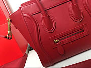 BagsAll Celine Nano Luggage Shoulder Bag In Red Smooth Calfskin - 3
