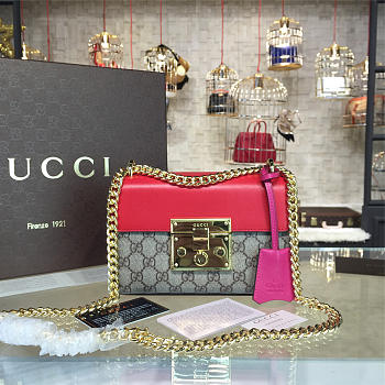 Gucci Padlock 20 Ophidia leather Pink 2168