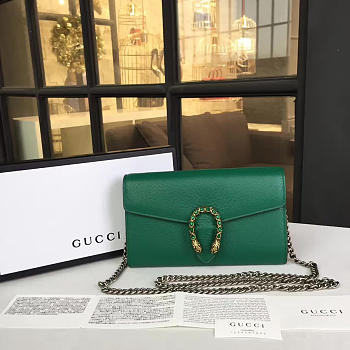 Gucci Dionysus Small Shoulder Bag 20 Green Leather 2175