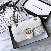 Gucci GG Marmont 22 Matelassé White Leather 2255 - 5