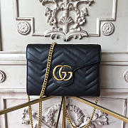 Gucci GG Marmont 20 Mini Chain Bag Black 2591 - 1