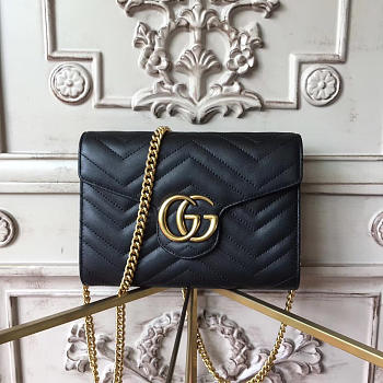 Gucci GG Marmont 20 Mini Chain Bag Black 2591