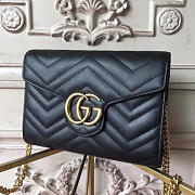 Gucci GG Marmont 20 Mini Chain Bag Black 2591 - 3