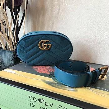 Gucci Marmont Belt Bag 18 Blue Touquoise 2626