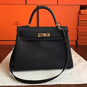 Hermes Kelly 32 Black BagsAll Z2868 - 1