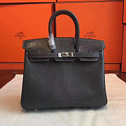 Hermes Birkin Snake Leather Black/ Silver BagsAll Z2929 25cm - 1