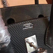 Hermes Birkin Snake Leather Black/ Silver BagsAll Z2929 25cm - 5