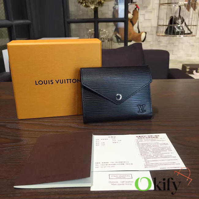 Louis Vuitton Victorine Wallet 12 NOIR Black 3201 - 1
