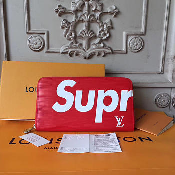  Louis Vuitton Superme BagsAll  Zip Wallet Red
