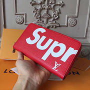  Louis Vuitton Superme BagsAll  Zip Wallet Red - 3