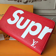  Louis Vuitton Superme BagsAll  Zip Wallet Red - 6
