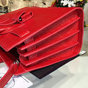 YSL Sac De Jour 22.5 Red Crocodile Embossed Shiny Leather BagsAll 4737 - 6