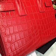 YSL Sac De Jour 22.5 Red Crocodile Embossed Shiny Leather BagsAll 4737 - 5