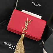 YSL Monogram Kate 17 Red Leather Tassel BagsAll 4977 - 1