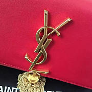YSL Monogram Kate 17 Red Leather Tassel BagsAll 4977 - 6